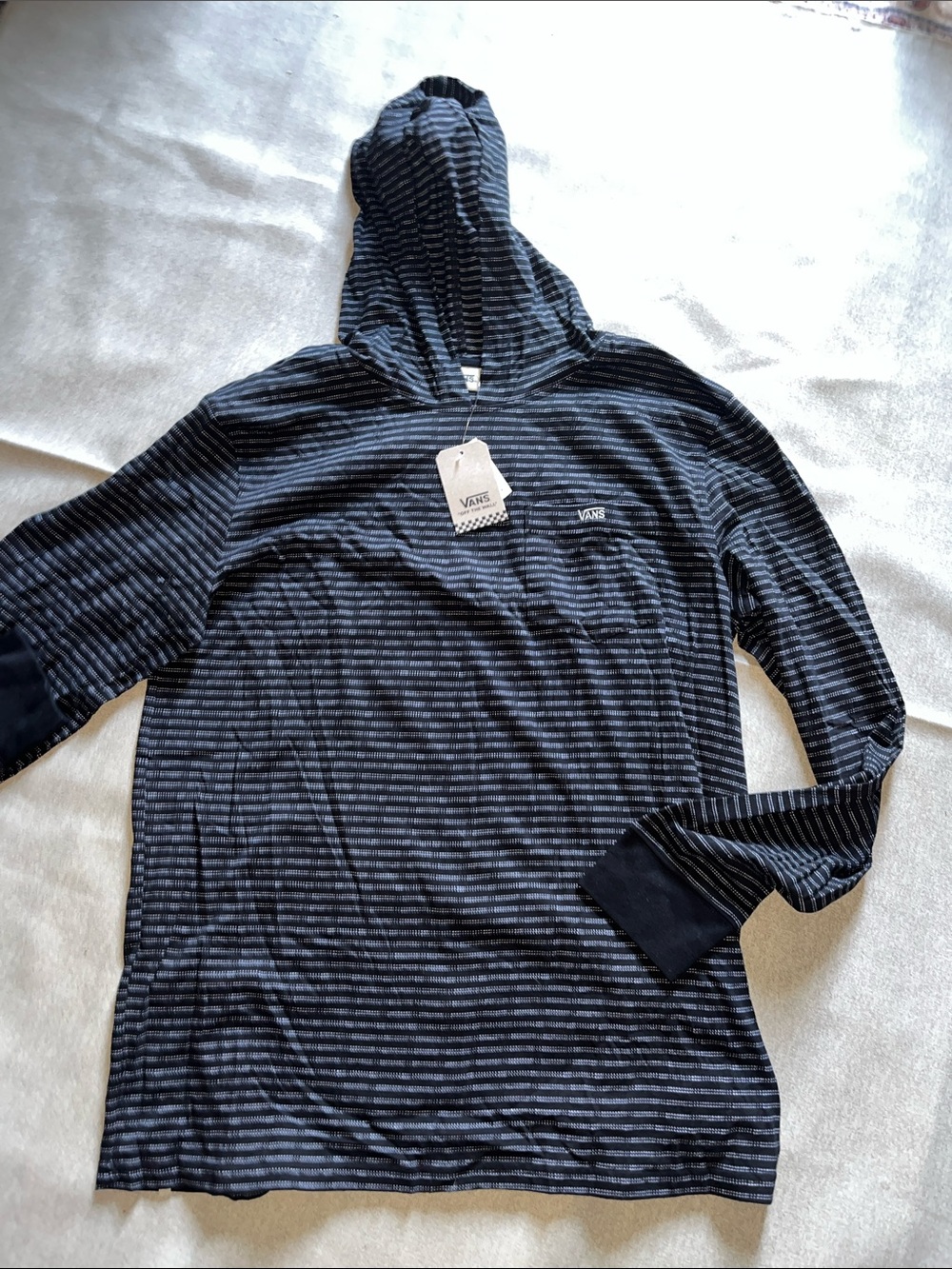 Vans Men’s Navy & Black Striped Hoodie